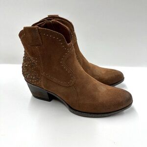 Sundance Women's Studded Suede Ankle Boots